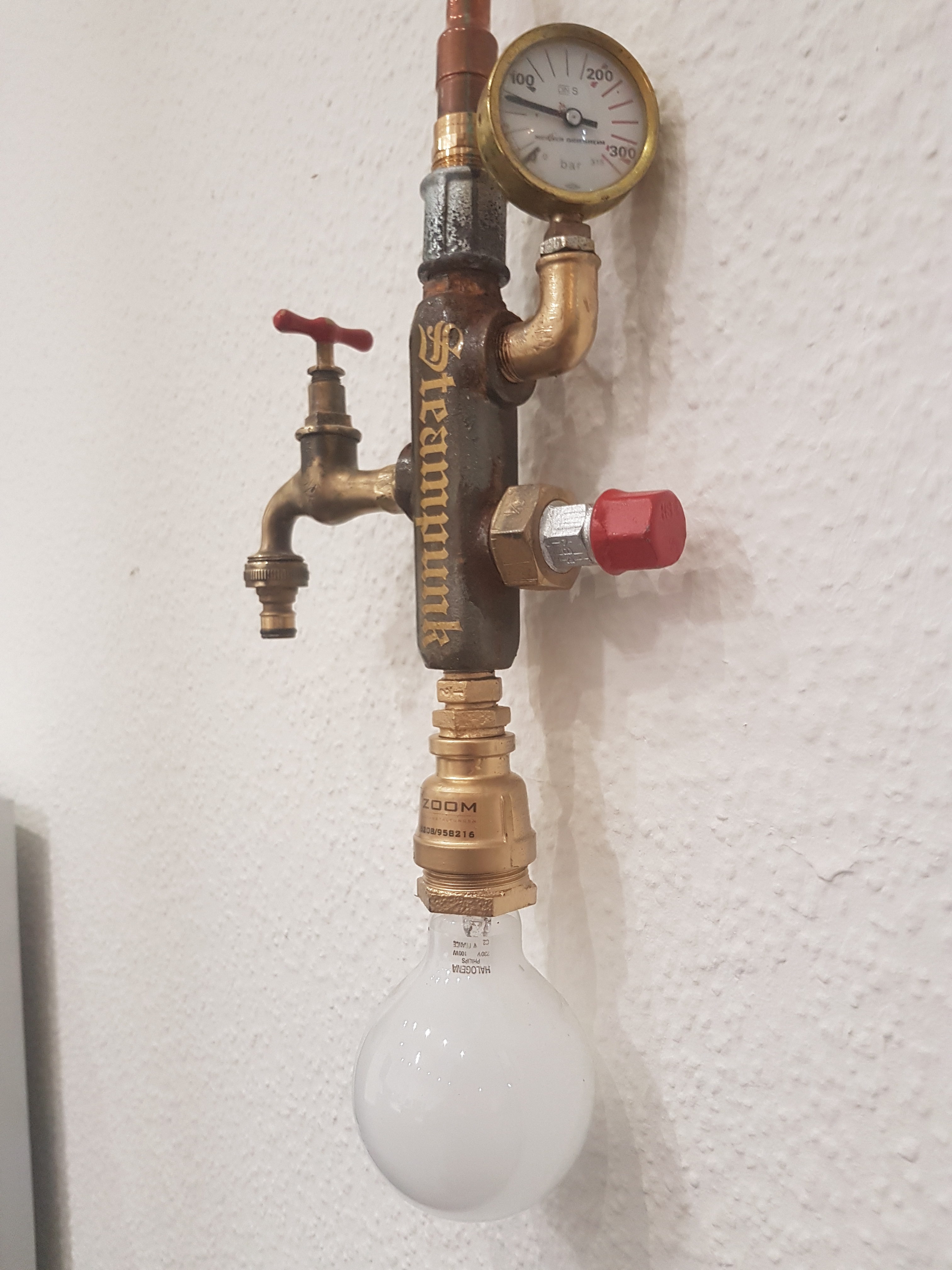 Steampunk Hängelampe mit nostalgie Leuchtmittel (230V)  Preis pro Stück